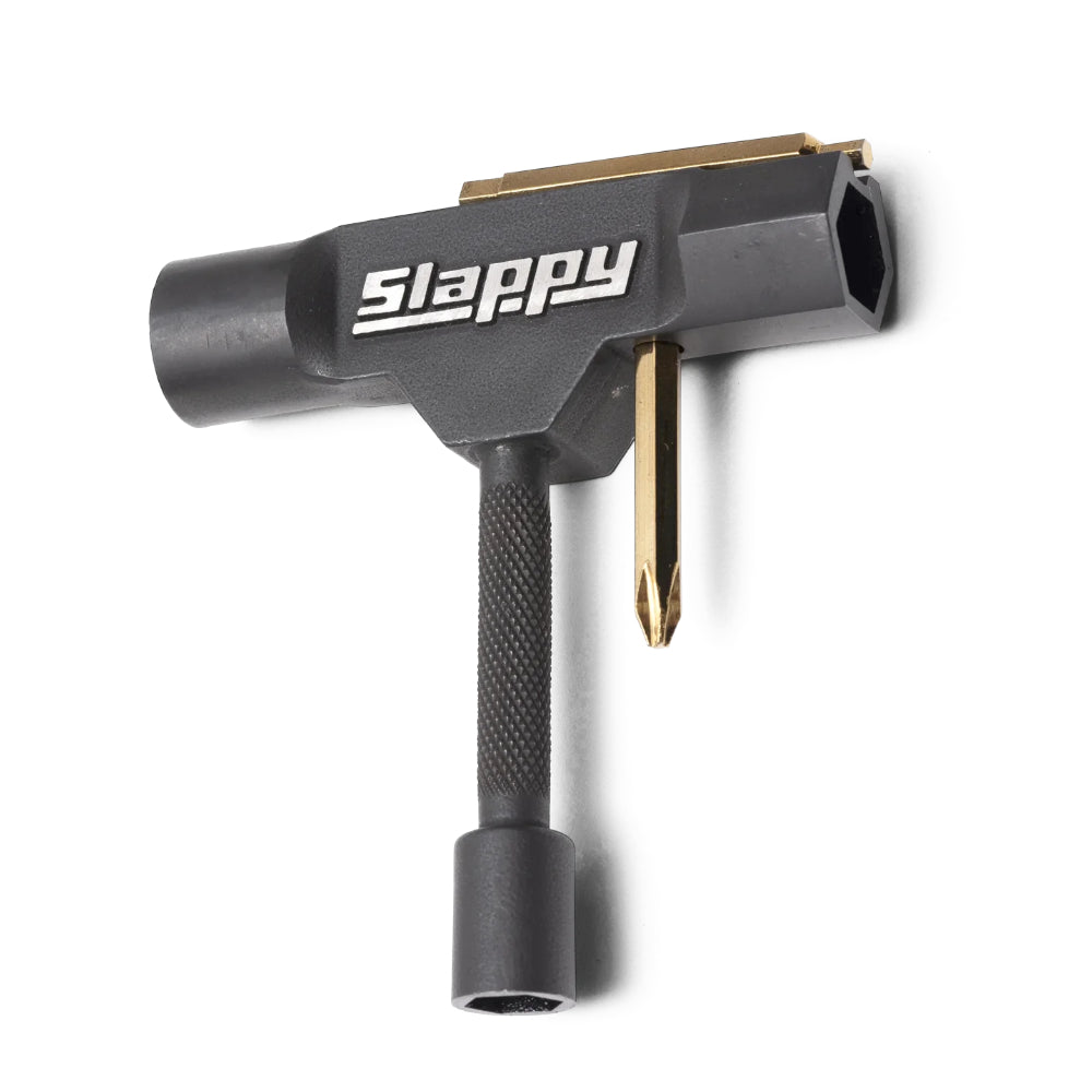 Slappy ST1 Skateboard Tool With Re-threader Logo Side