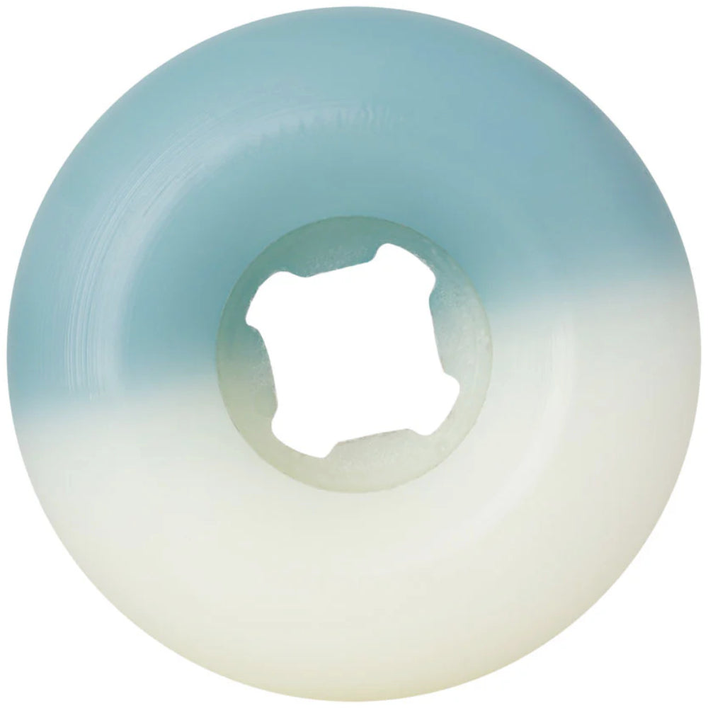 Slime Balls Hairballs 50-50 White Teal 95A 54mm - Skateboard Wheels Back