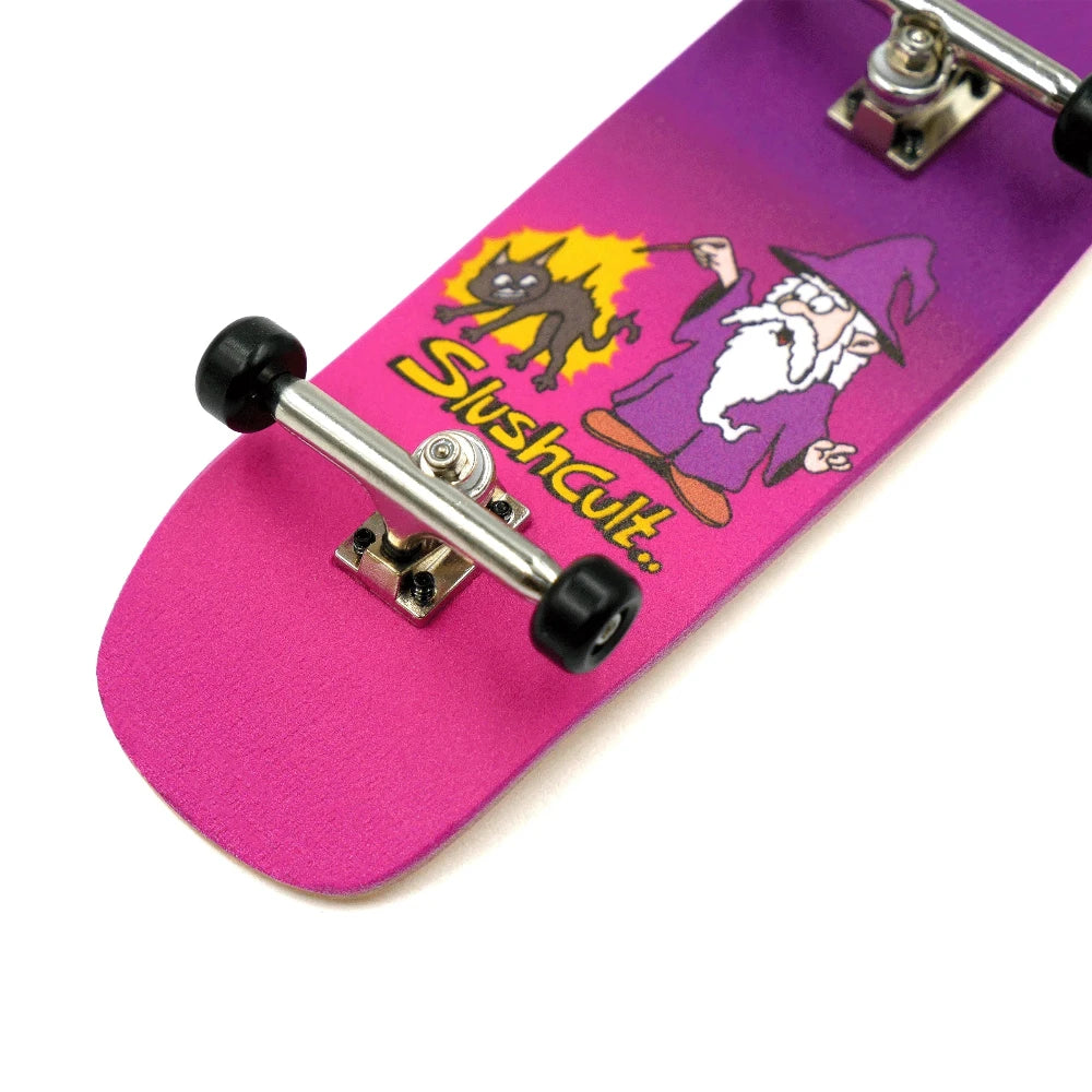 Slushcult Complete Fingerboard Wiz Grom 34mm Cruiser Shape Angle View