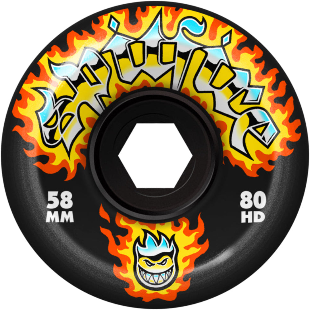 Spitfire 80HD Conical Full Chrome Venom Black 58mm Skateboard Wheels