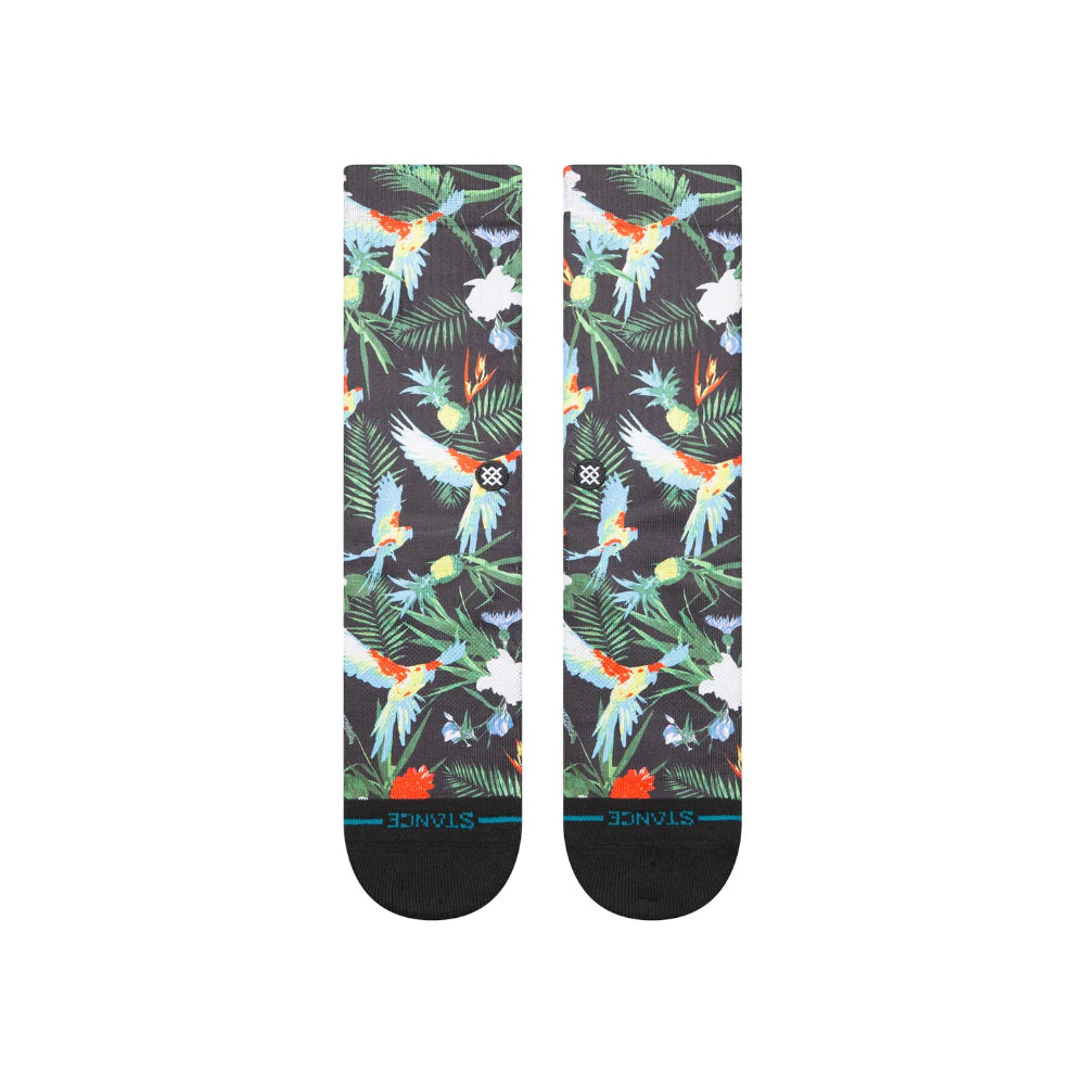 Stance Bird Cage Crew Socks Floral Front Design