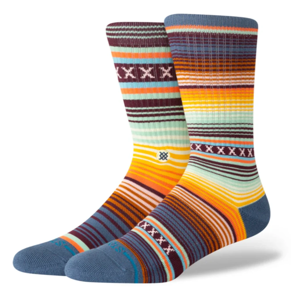 Stance Curren Crew Socks Sea Blue
