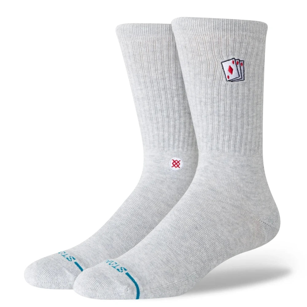 Stance Hit Me Crew Socks Heathergrey