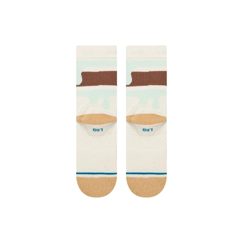 Stance Kids Melty Crew Socks Vintage White Back View
