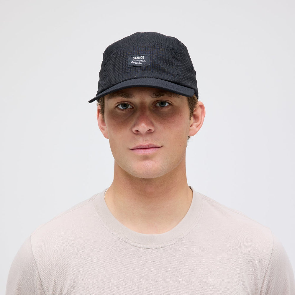 Stance Kinetic 2.0 Adjustable 5 Panel Cap Black Model Front