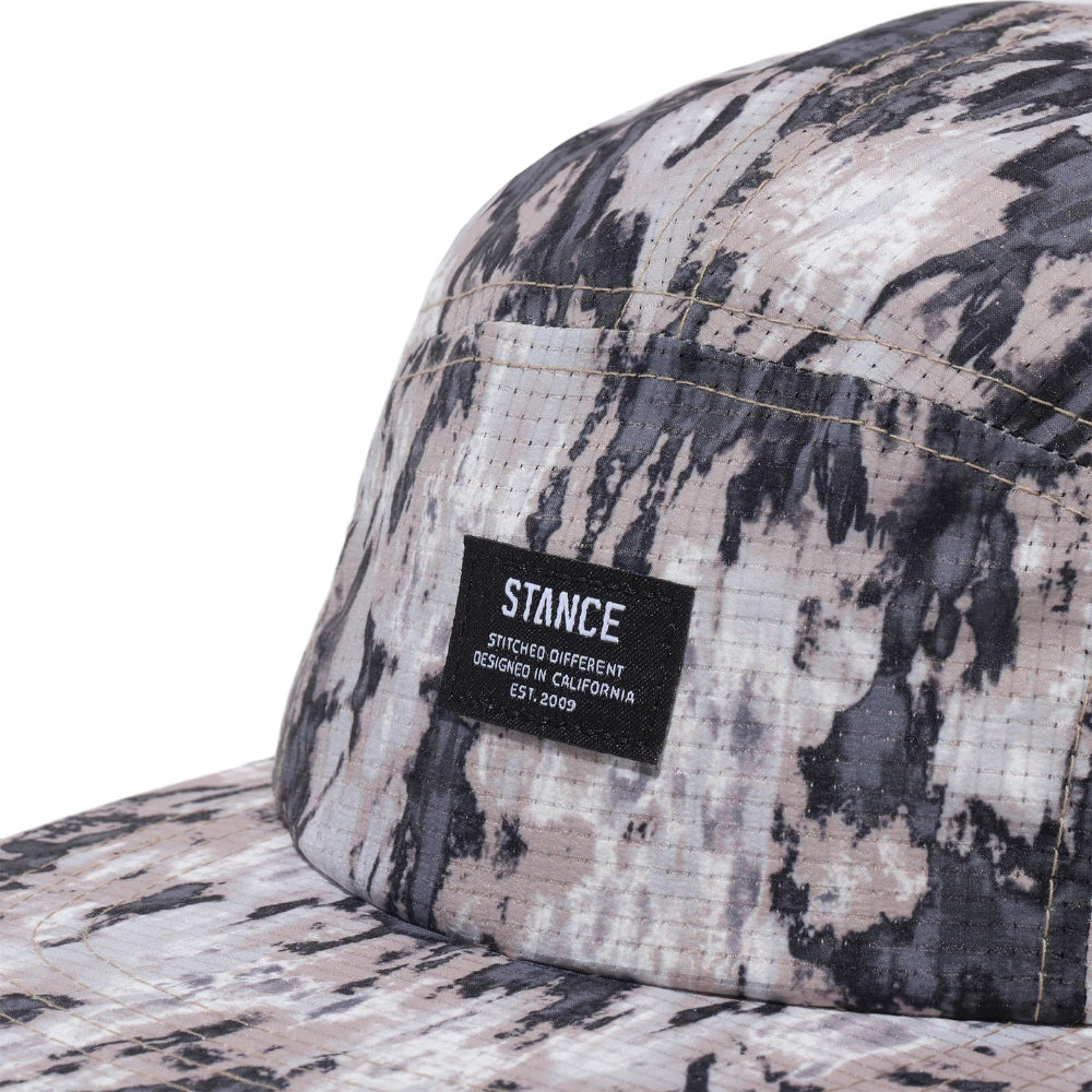 Stance Kinetic 2.0 Adjustable 5 Panel Cap Grey Camo Close Up