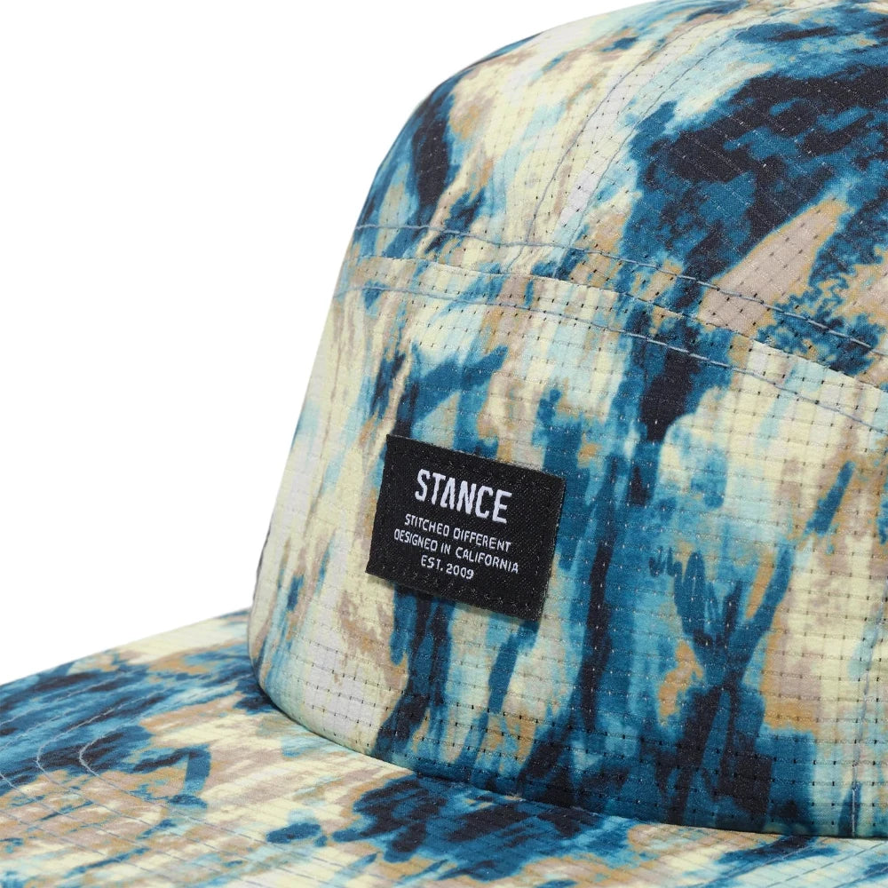 Stance Kinetic 2.0 Adjustable 5 Panel Cap Teal Camo Close Up