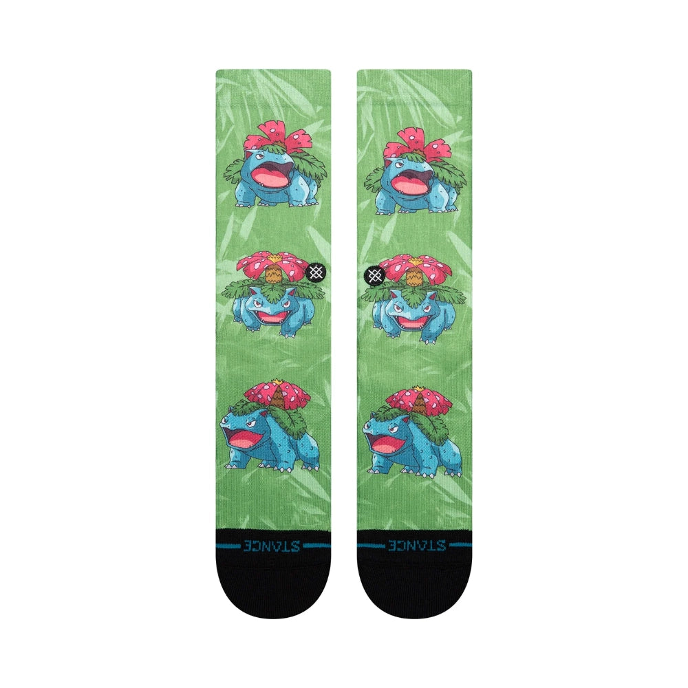 Stance X Pokemon Box Set 3 Pack Crew Socks Venusaur Front