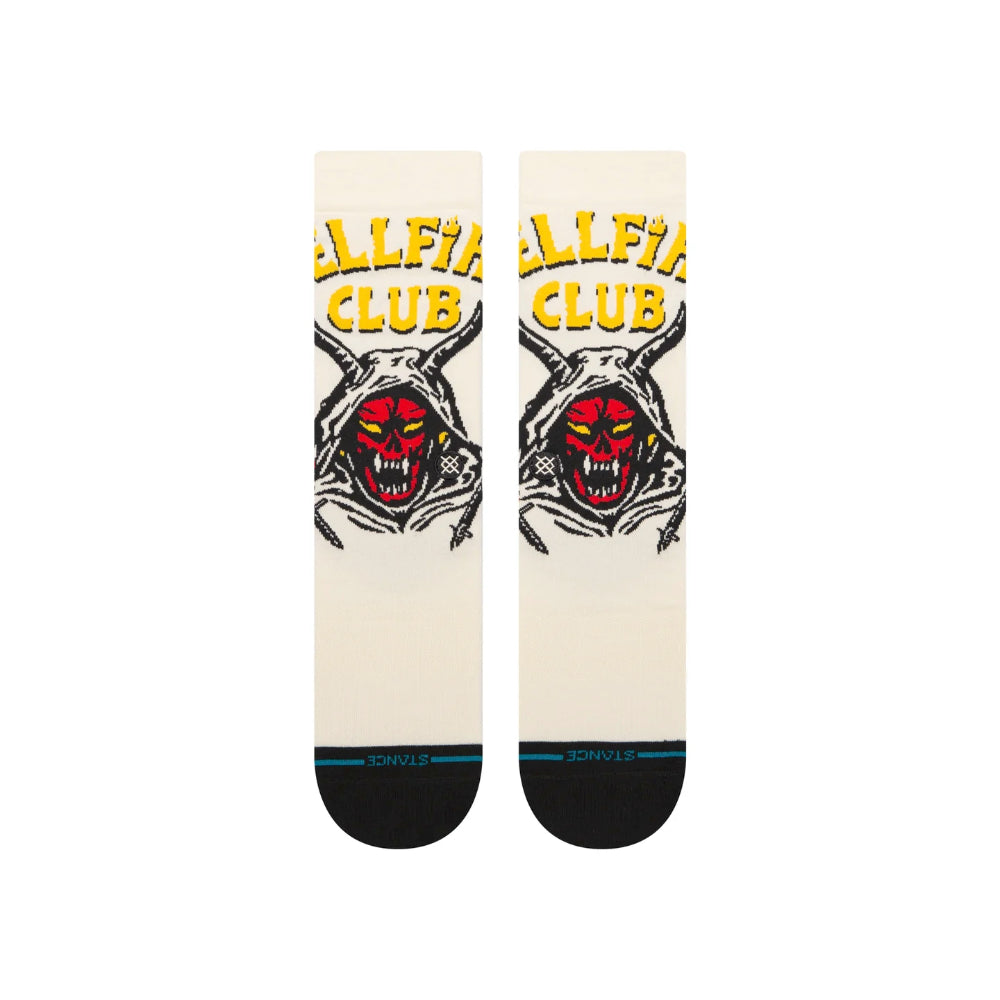 Stance x Stranger Things Hellfire Crew Socks Front Design