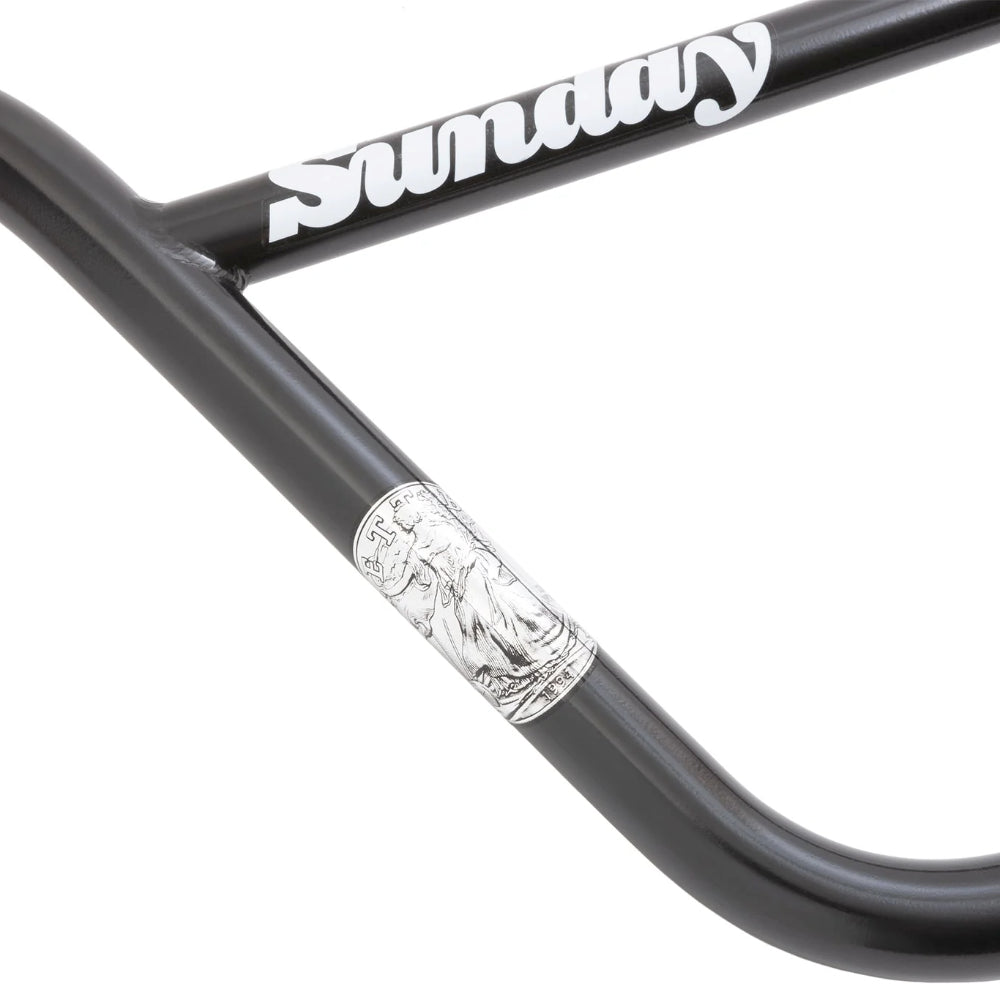 Sunday Brett BMX HandleBar 9.25in Rustproof Black Close Up