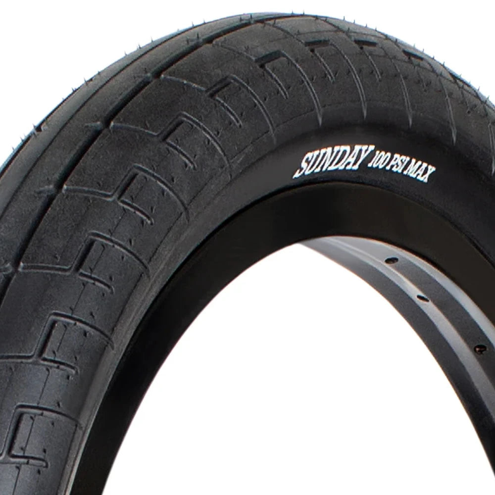 Sunday Street Sweeper V2 Black BMX Tire Close Up