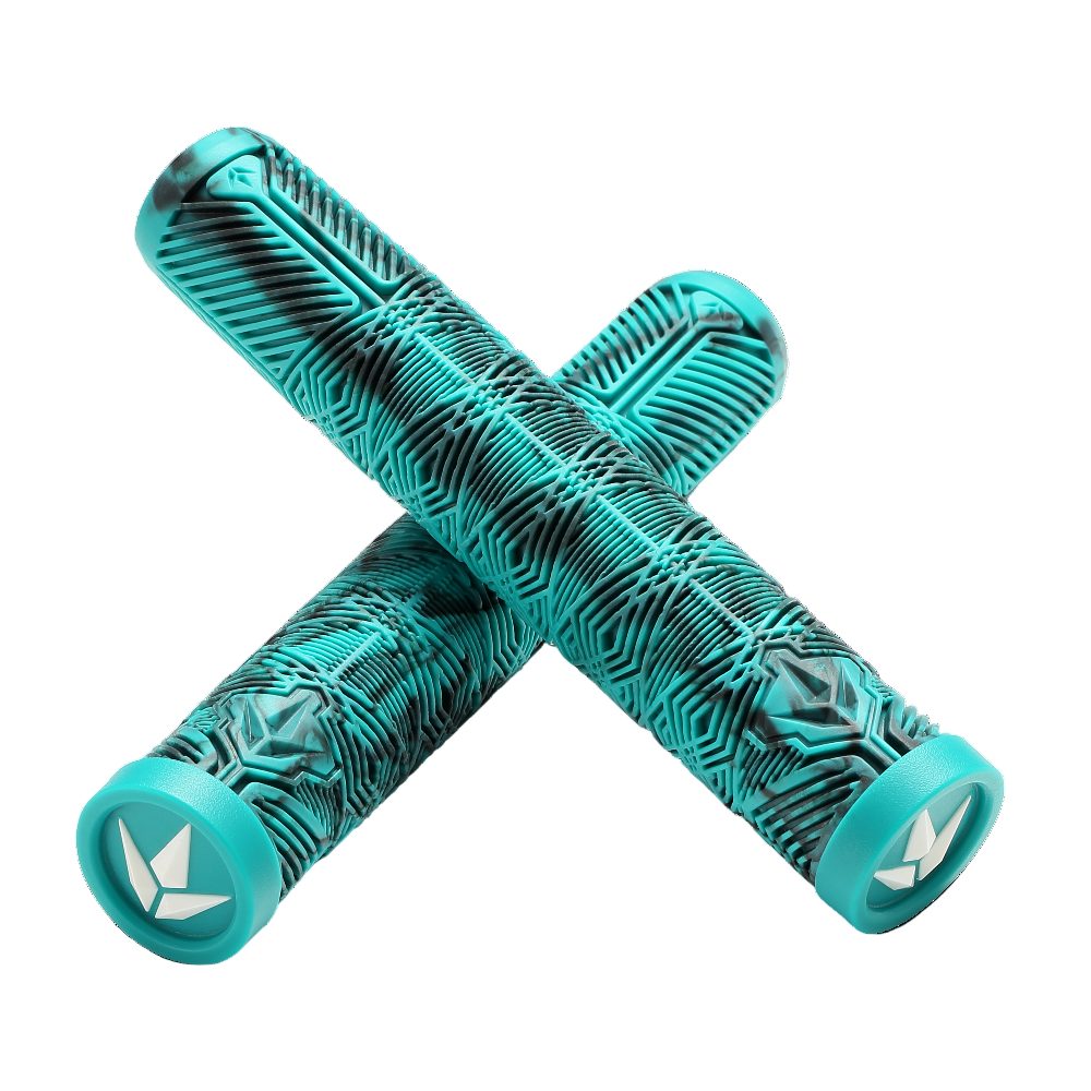 Envy TPR Hand Grips V3 Black / Teal Crossed