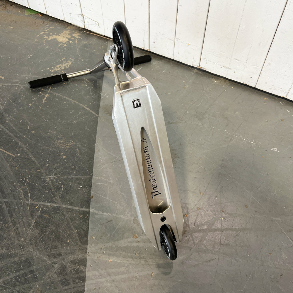 The Feather with Titanium Bar Custom Scooter Pandemonium V2 Bottom Design