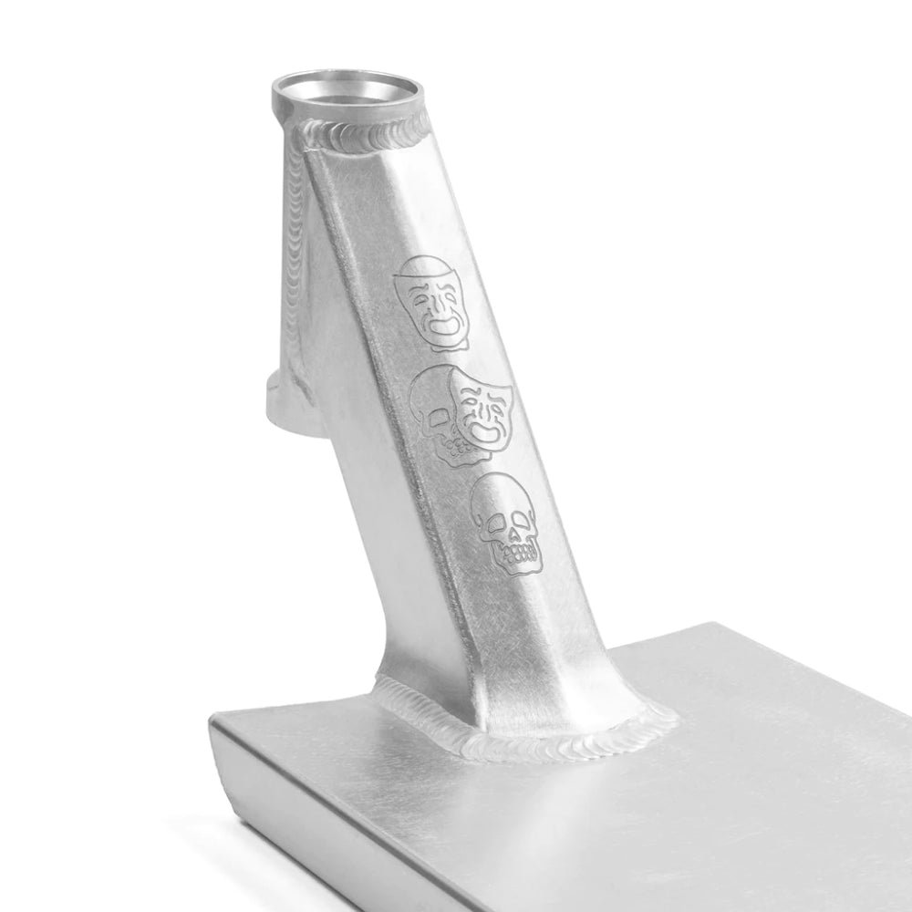 Tilt Formula Selects Demise Street Scooter Deck unique skull mask design on the headtube