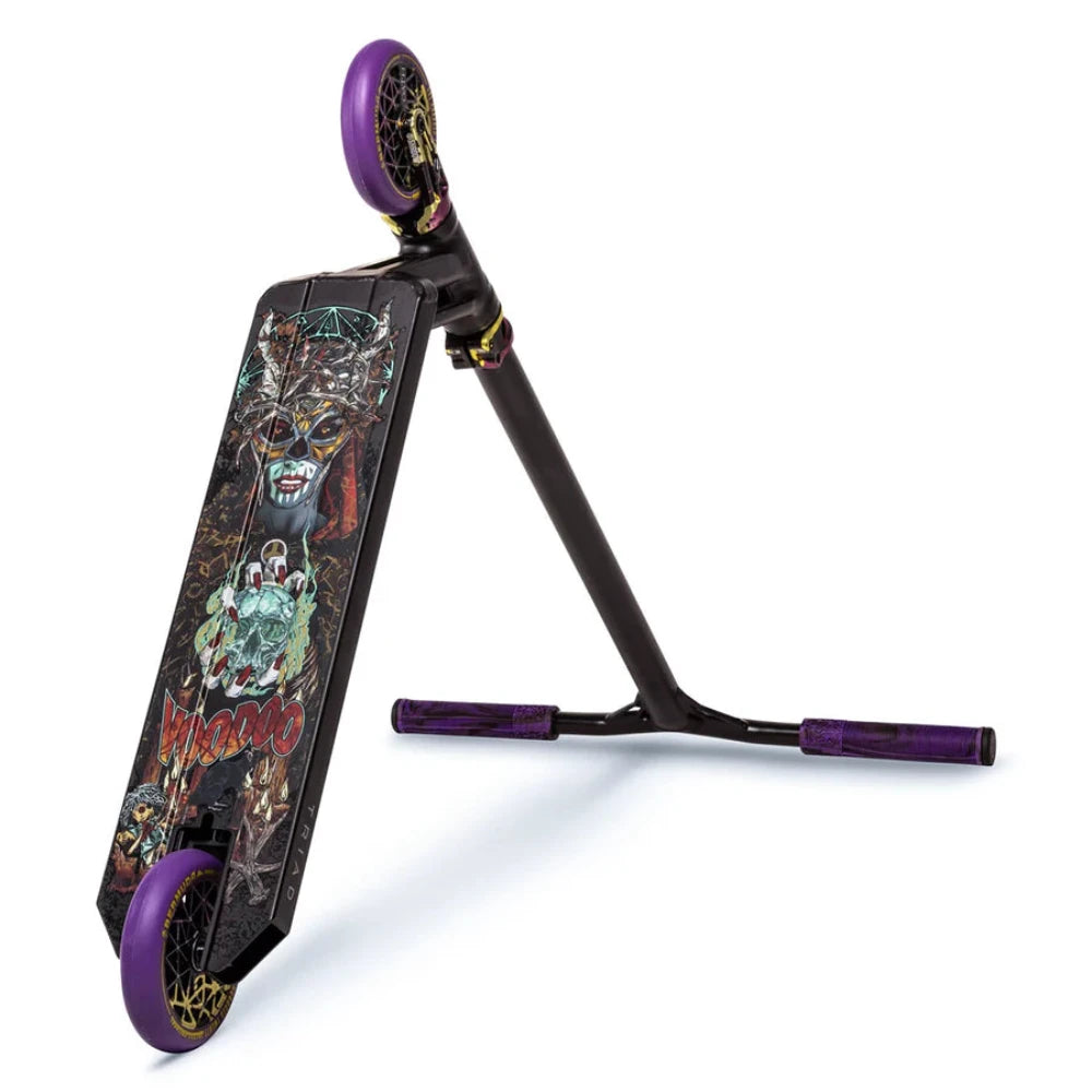 Triad Park Custom Pro Scooter Black Purple Yellow Bottom