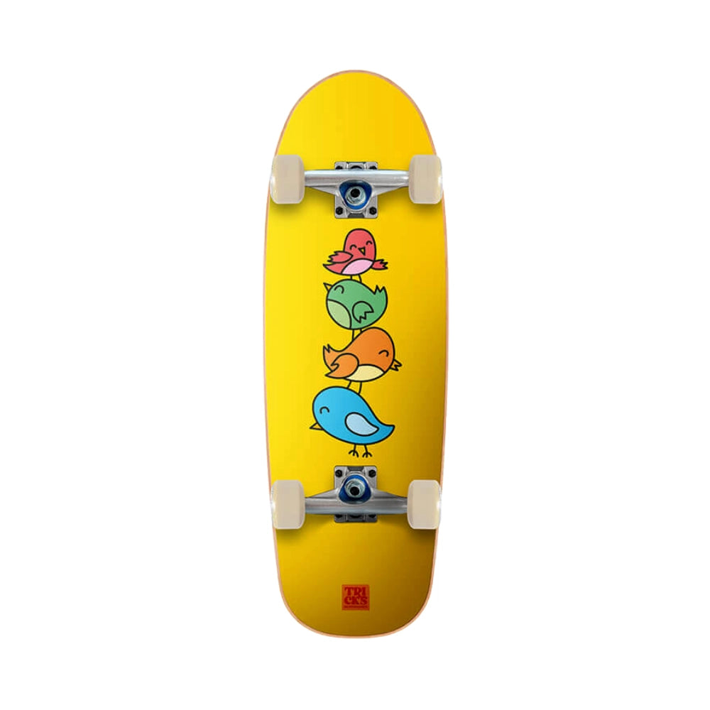 Tricks Birds Mini Foam 8.25" Youth Skateboard Complete Bottom Design