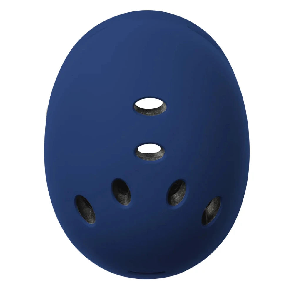 Triple 8 Gotham Dual Certified Helmet Blue Rubber Top View