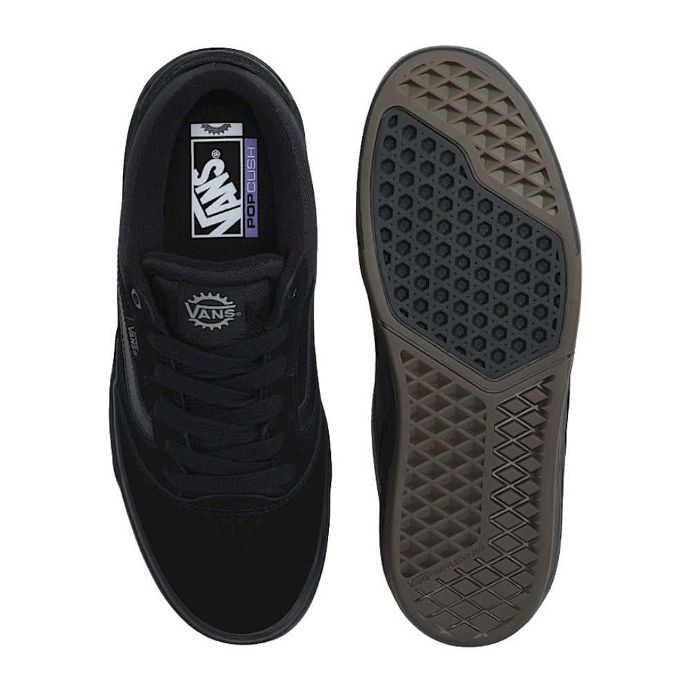 Vans BMX Proof Waffle Cup Black / Black Shoes Top / Bottom View