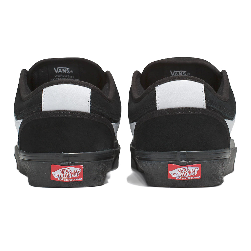 Vans Chukka Low Sidestripe Black Black / White Shoes Back View