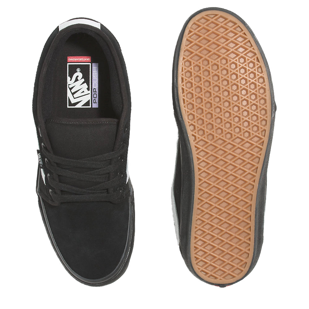 Vans Chukka Low Sidestripe Black Black / White Shoes Waffle Outsole