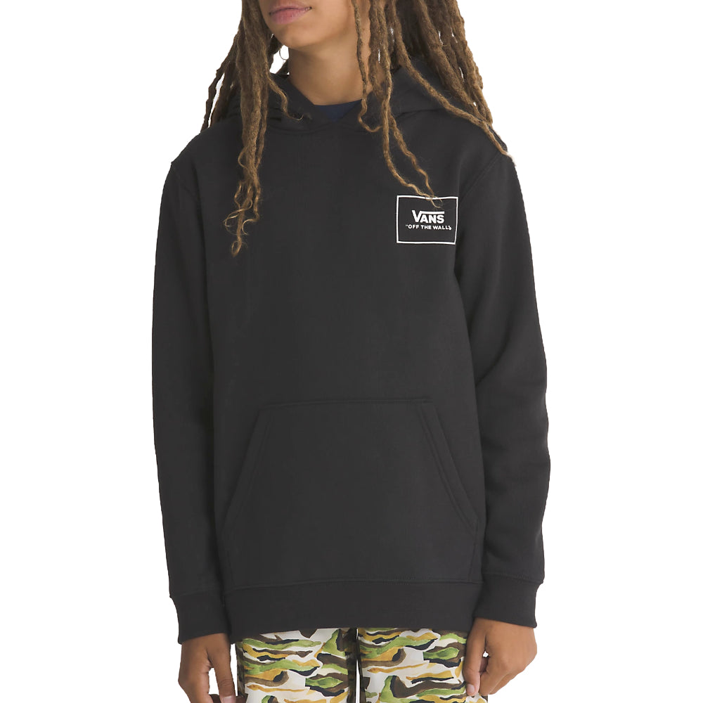 Vans Kids Print Box 2.0 Pullover Black Front With Model
