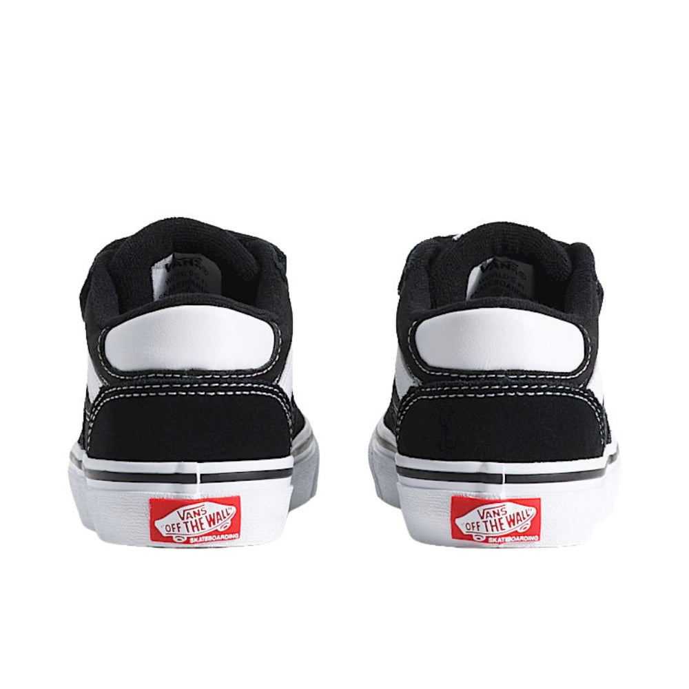 Vans Kids Skate Rowan Shoes Black / White Back View
