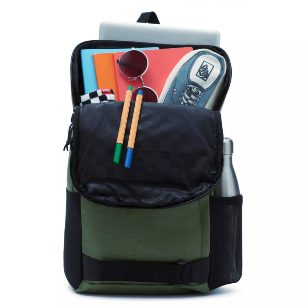 Vans Obstacle Skatepack Bag Bistro Green full space for convenience