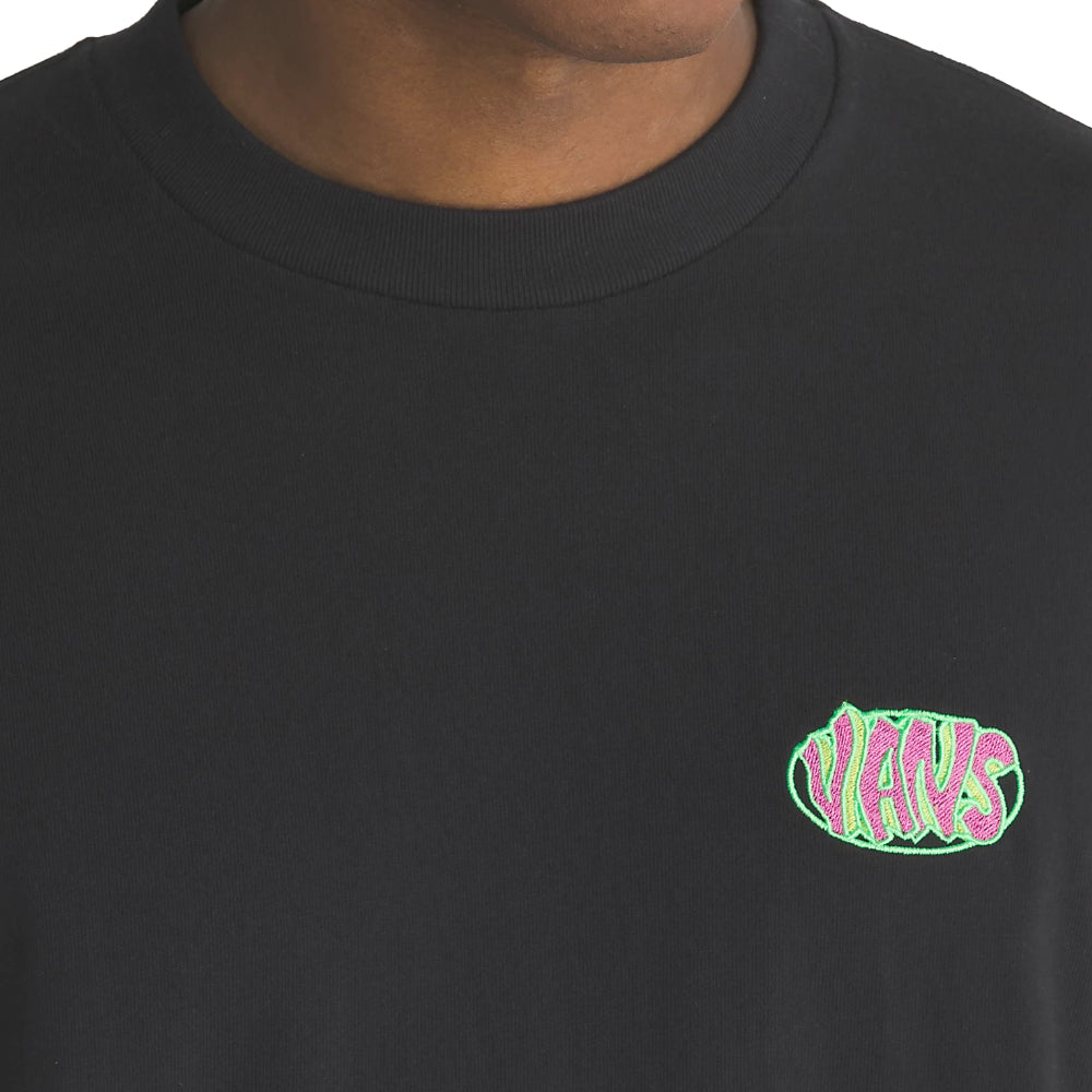 Vans Quick Hit T-Shirt Black Close Up Embroidery