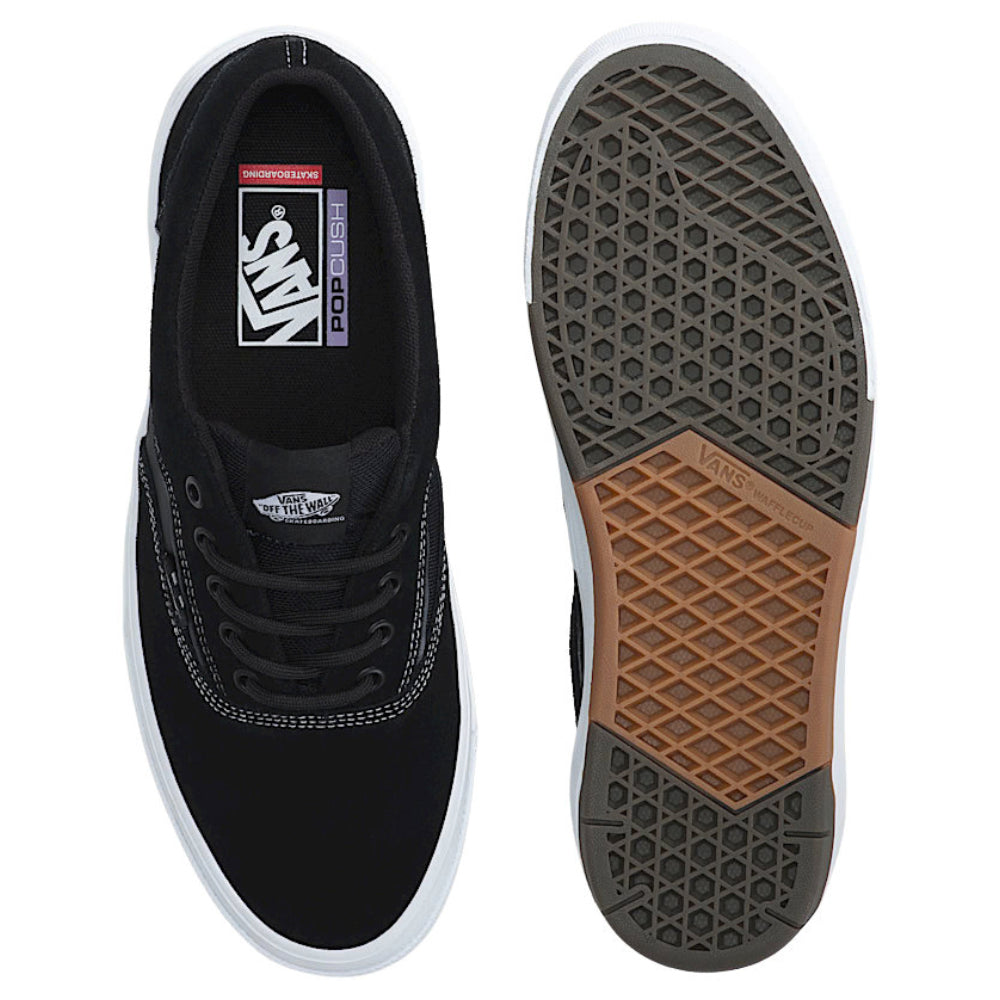 Vans Skate Era WaffleCup Black / White Shoes Top / Bottom View Insole Outsole