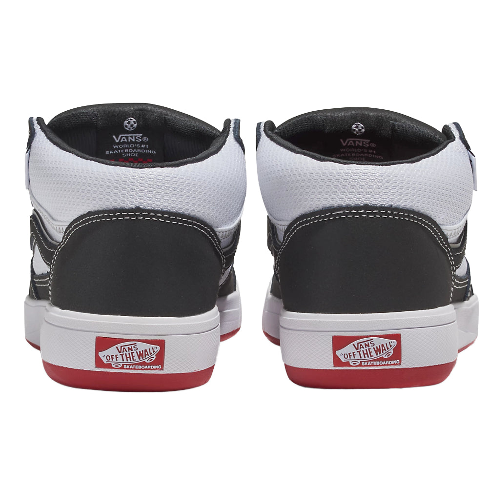 Vans Skate Zahba Mid Black / White / Red - Shoes Back View