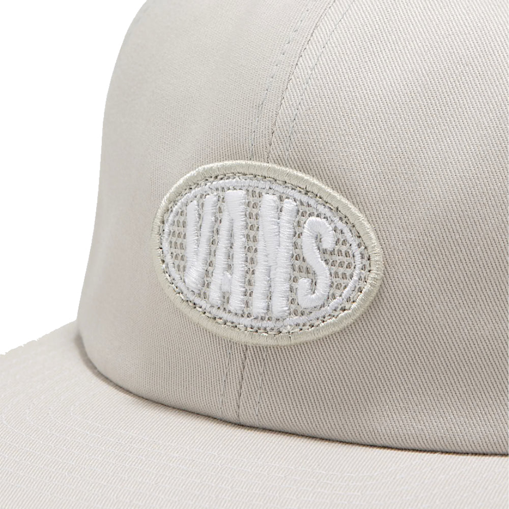 Vans Spray On Jockey Hat Oatmeal Close Up Logo