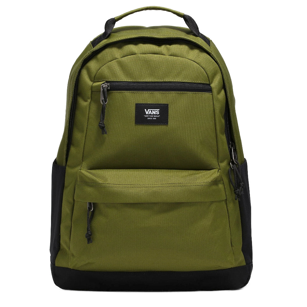 Vans Startle Backpack Pine Forest Front With External Pckets