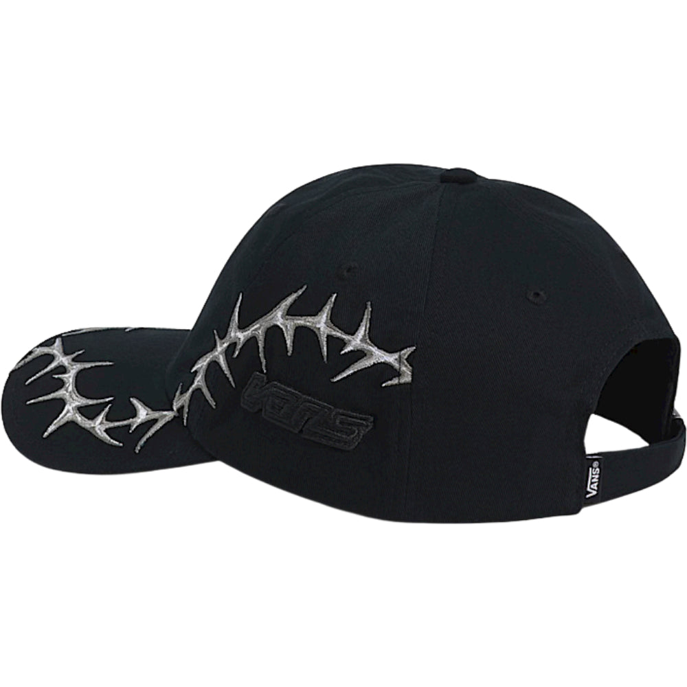 Vans Thorn Curved Bill Jockey Hat Black Back / Side View