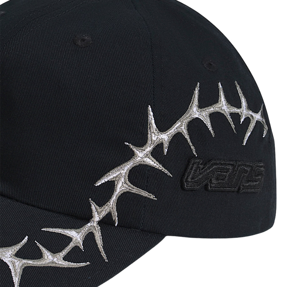 Vans Thorn Curved Bill Jockey Hat Black Close Up