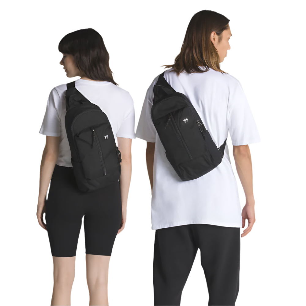 Vans Warp Sling Bag Black Ripstop On Models