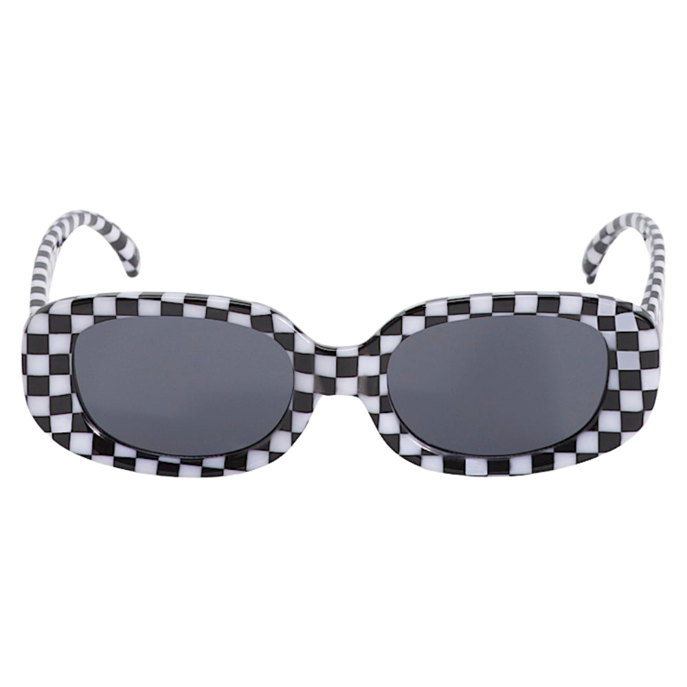 Vans Wheeling Sunglasses Checkerboard Black / White Front View