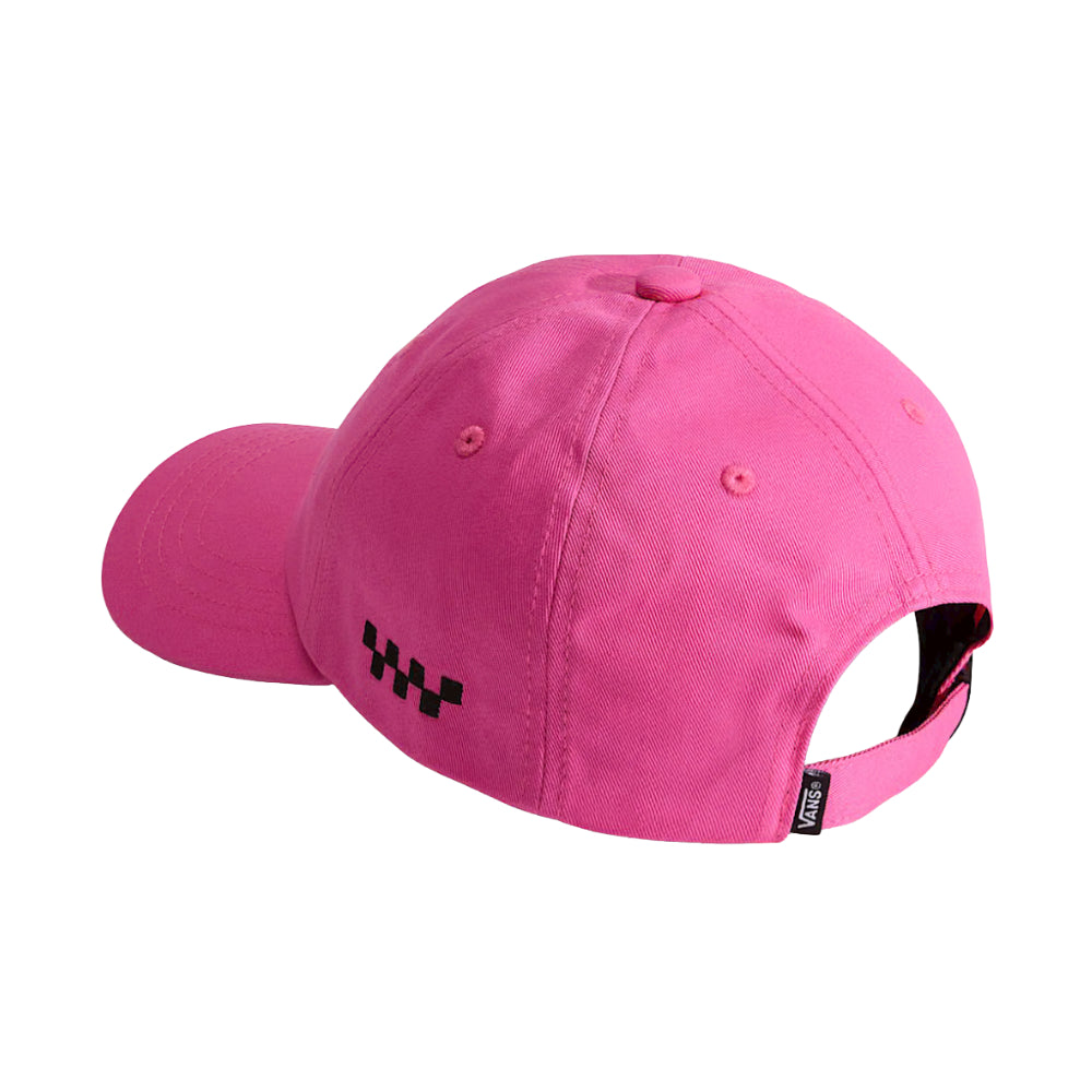 Vans Youth Check Side Curved Bill Jockey Hat Pink Fizz Back