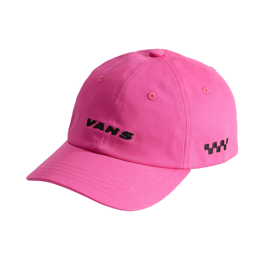 Vans Youth Check Side Curved Bill Jockey Hat Pink Fizz Front