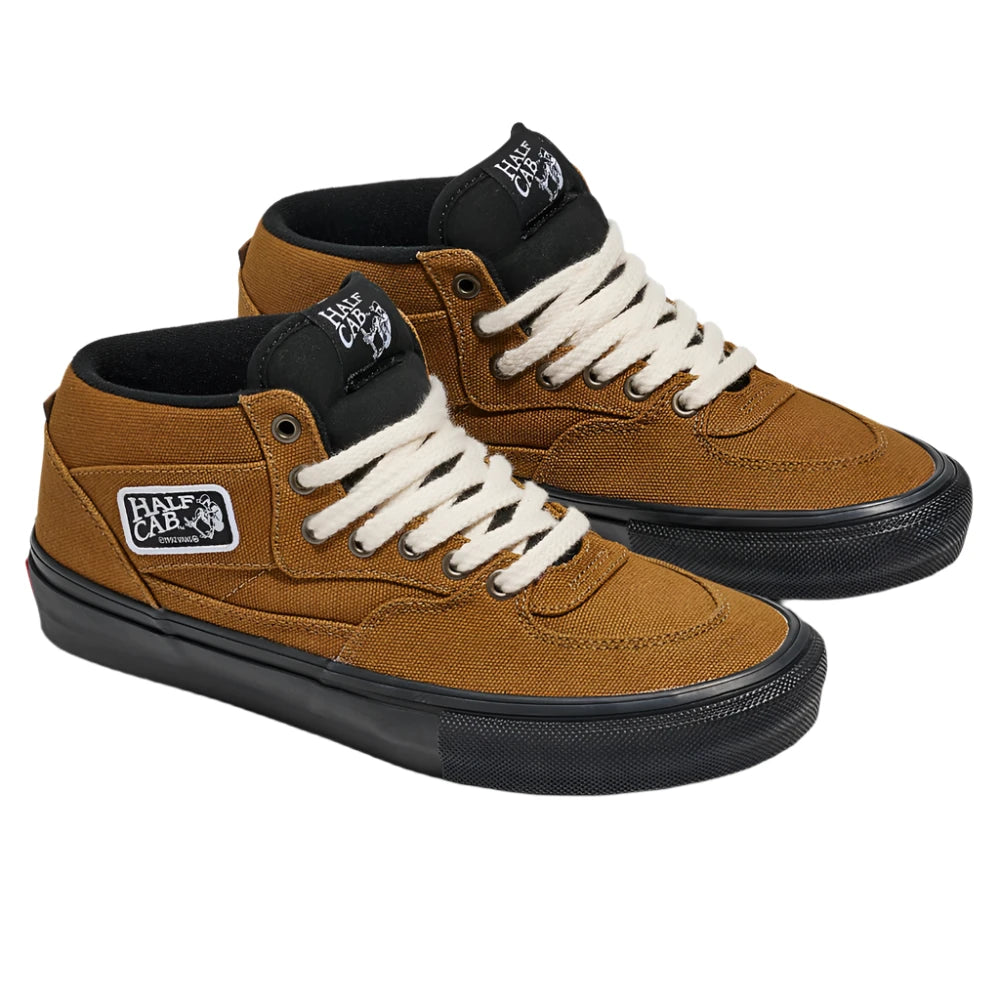 Vans Half Cab Skate Duck Canvas Golden Brown Shoes Pair