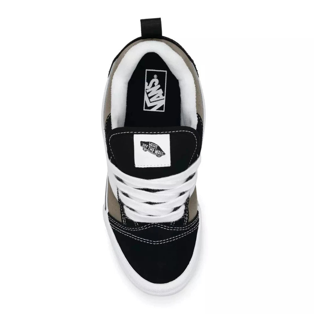 Vans Junior Knu Skool Shoes 2-Tone Black / Bungee Cord Top View