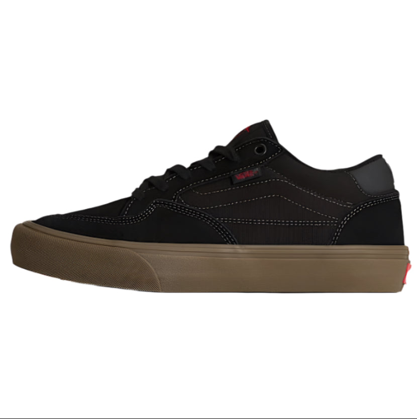 Vans Skate Rowan Black Dark Gum Shoes Left View