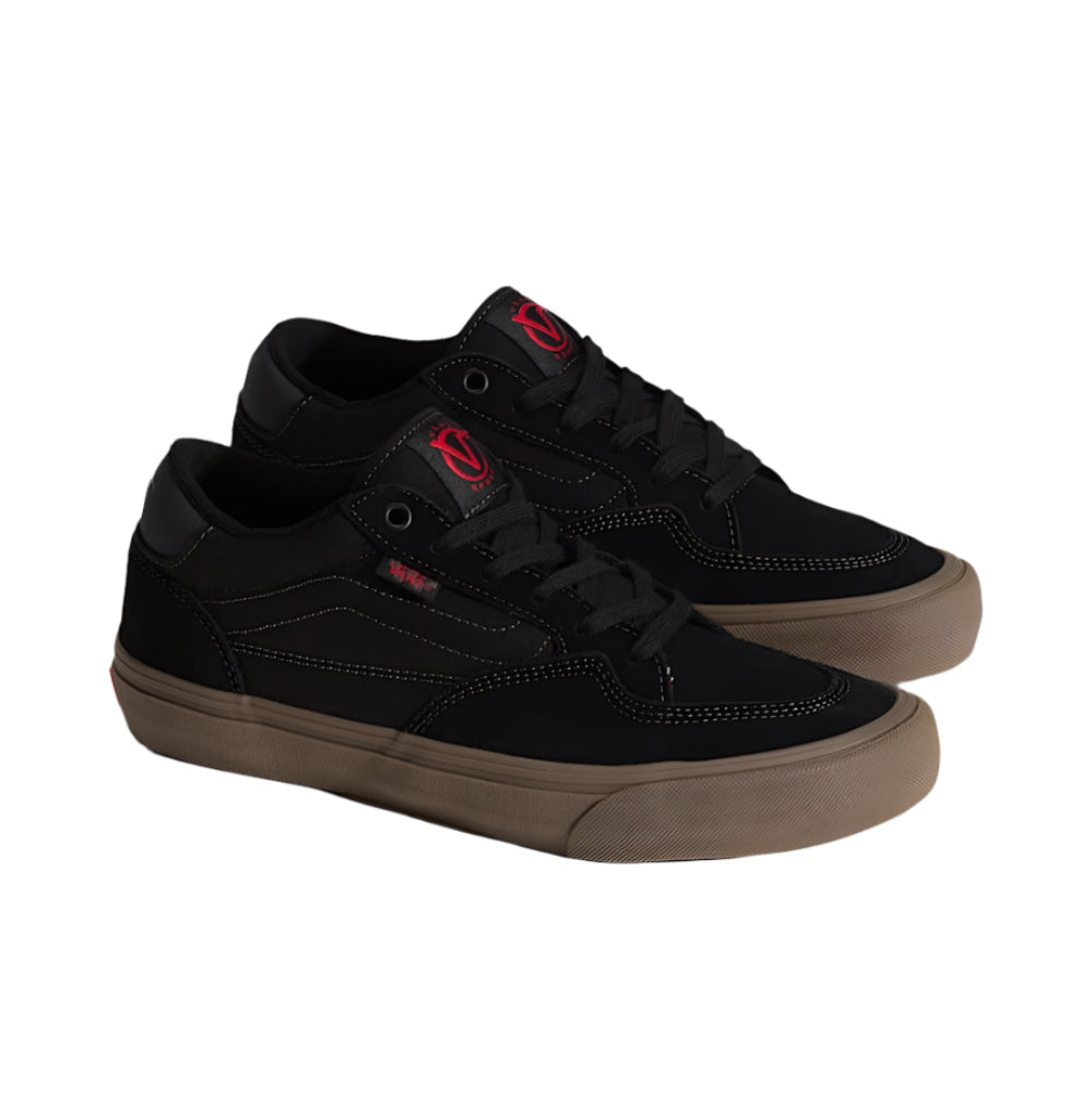 Vans Skate Rowan Black Dark Gum Shoes Pair