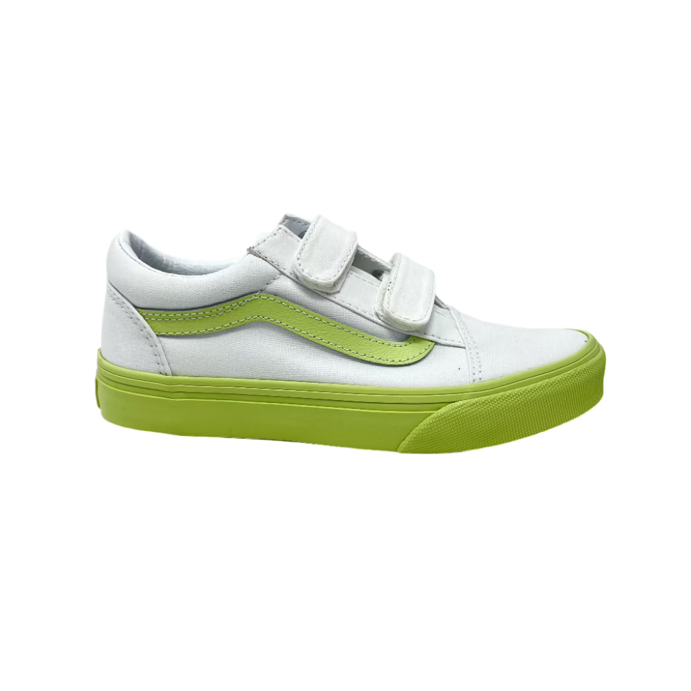 Vans Youth Old Skool Velcro Pop Outsole Lime