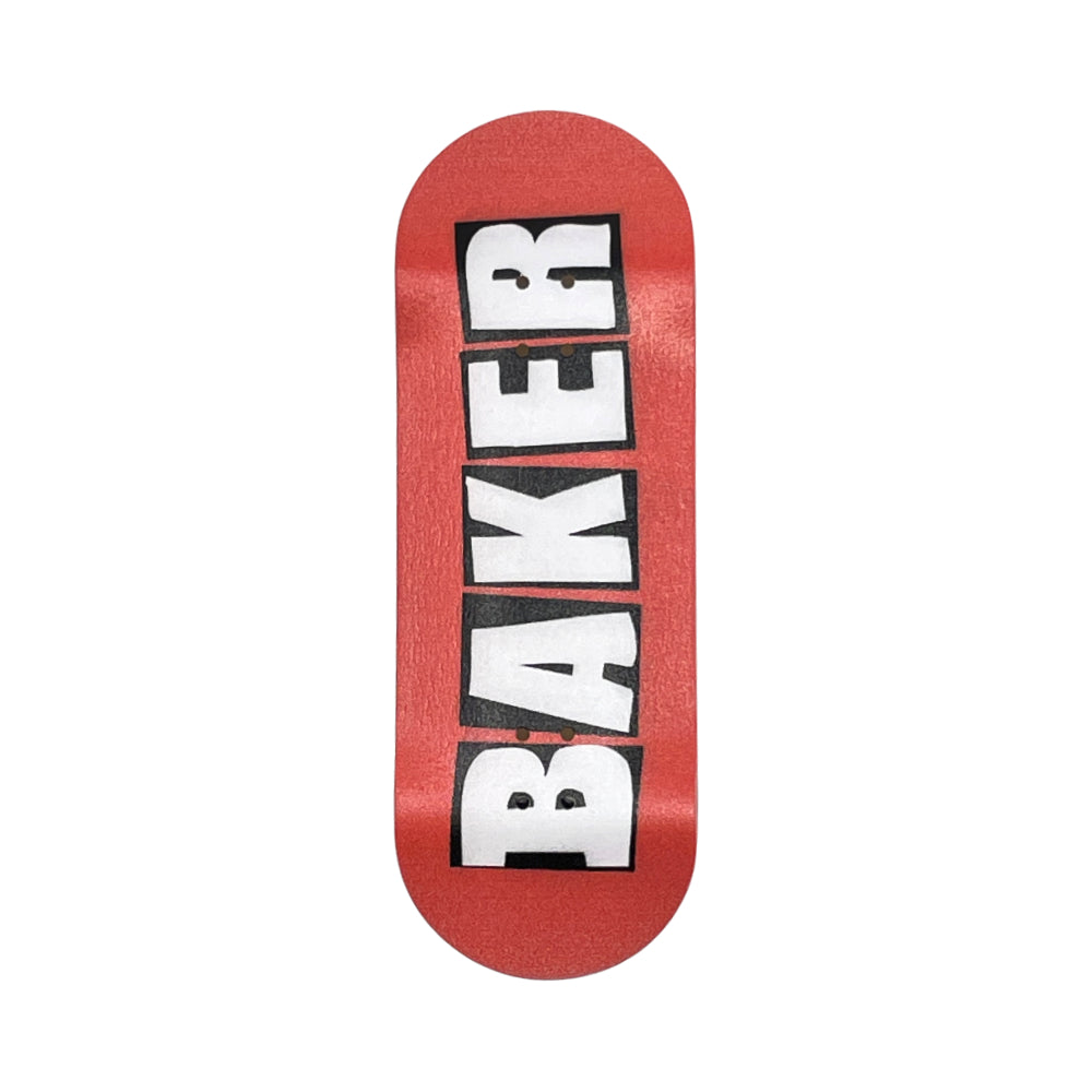 Victory X Baker Classic Logo 34mm Pro Fingerboard Deck White Red Black
