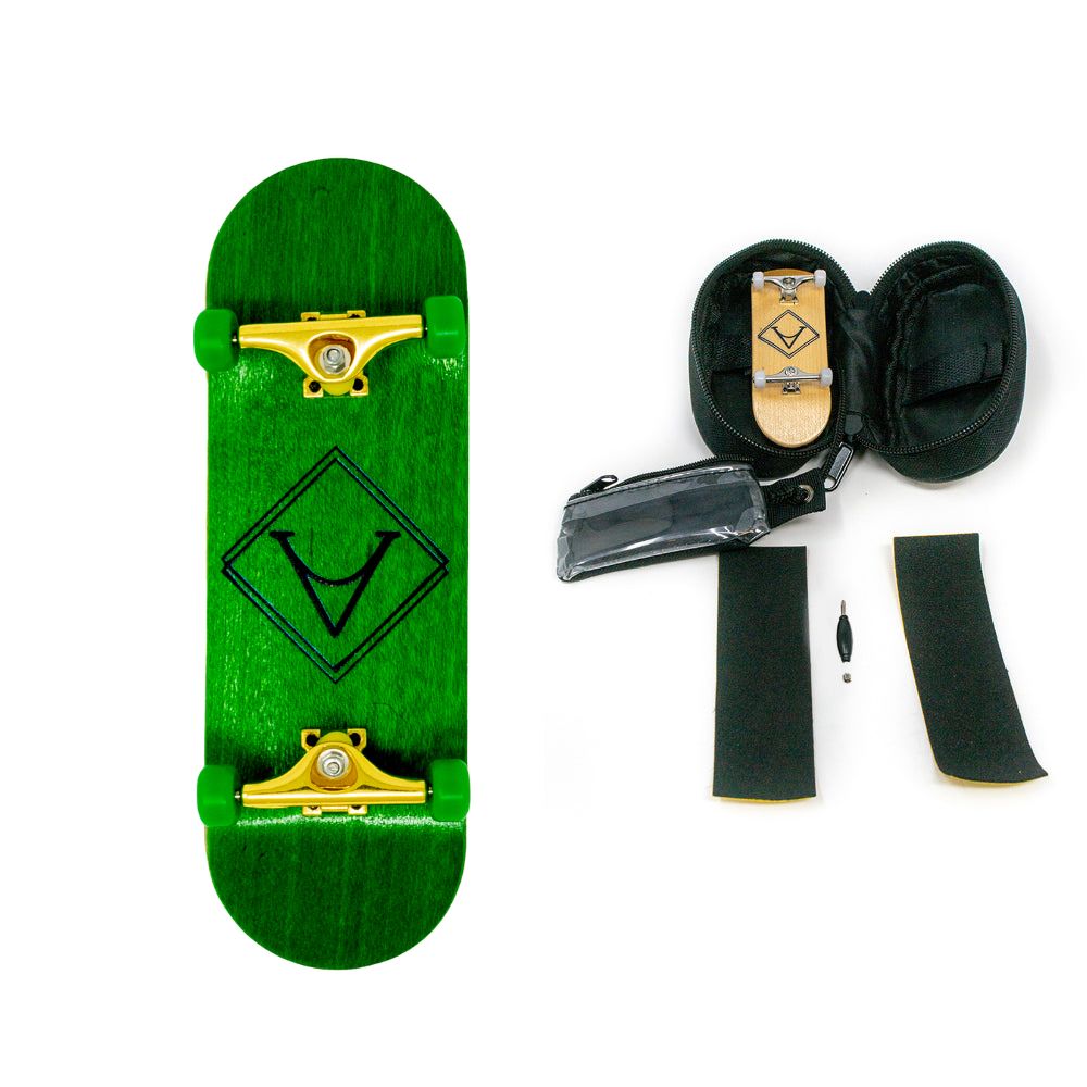 Victory Fingerboard Complete 32mm Green Gold Green With Bag