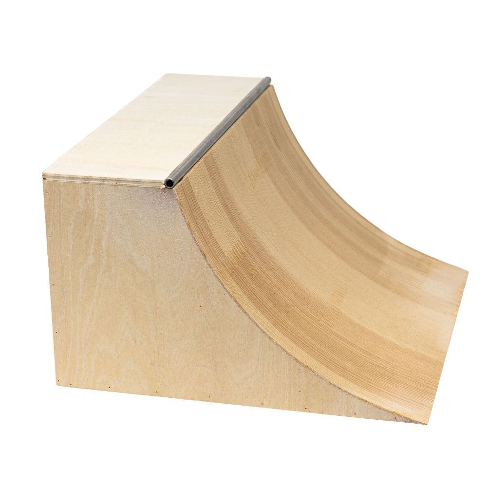 Victory Fingerboards MEGA Wooden Quarter Pipe Obstacle Side Angle View