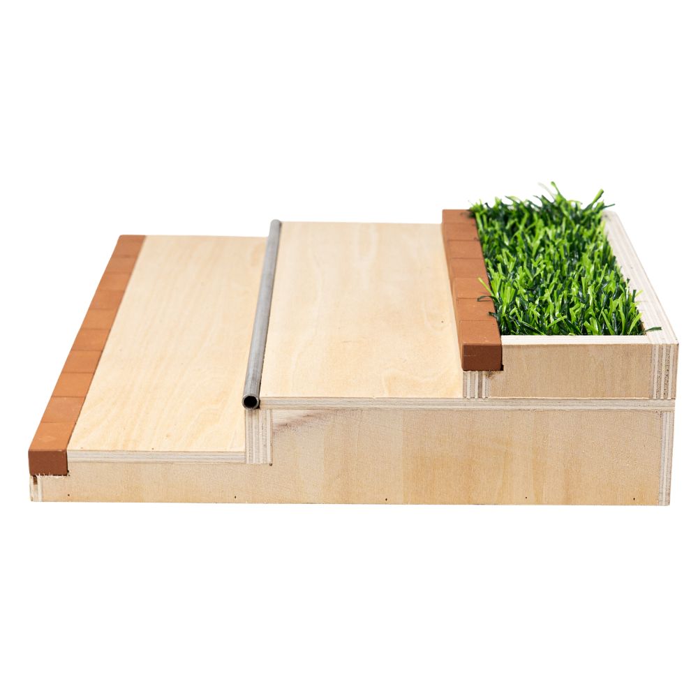 Victory Fingerboards Triple Ledge Wooden Obstacle Side View