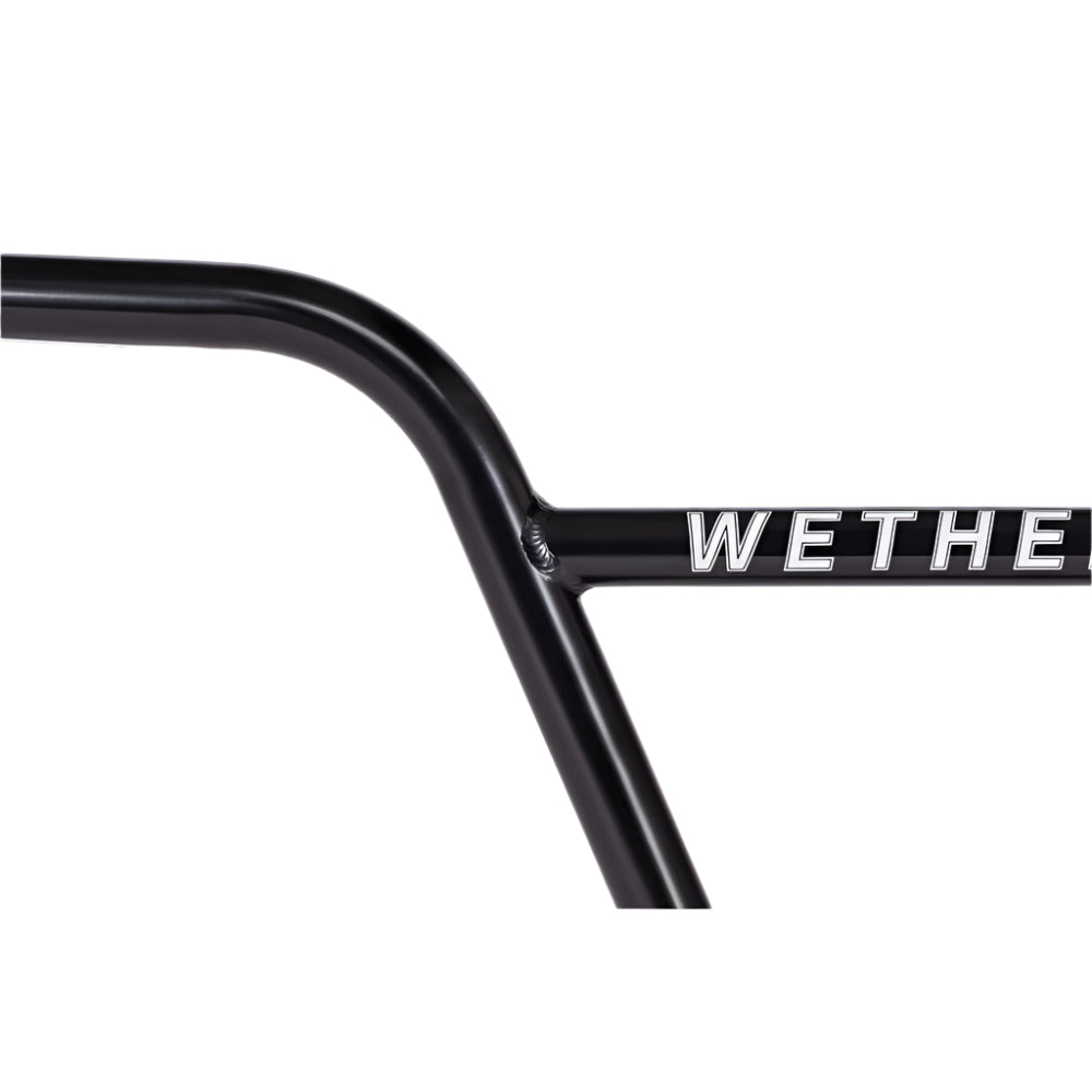 We The People Buck BMX Bars Black 9.45in Dillon Lloyd Sig. Front Close Up Logo