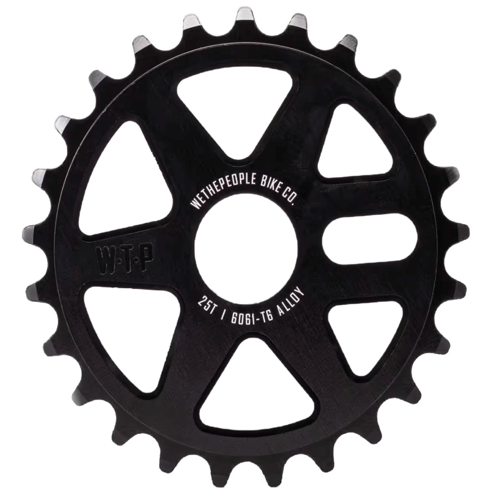We The People Logic BMX Sprocket 25T Black Front View