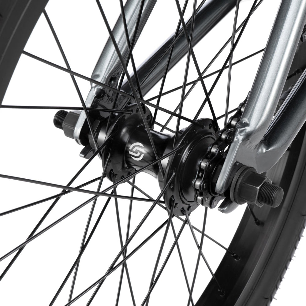 We The People Thrillseeker 20in Gun Metal Grey 20.5TT BMX Complete Back Hub